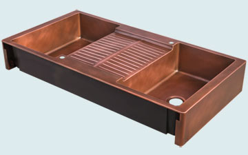 Custom Sinks Copper Special Shape  # 5082