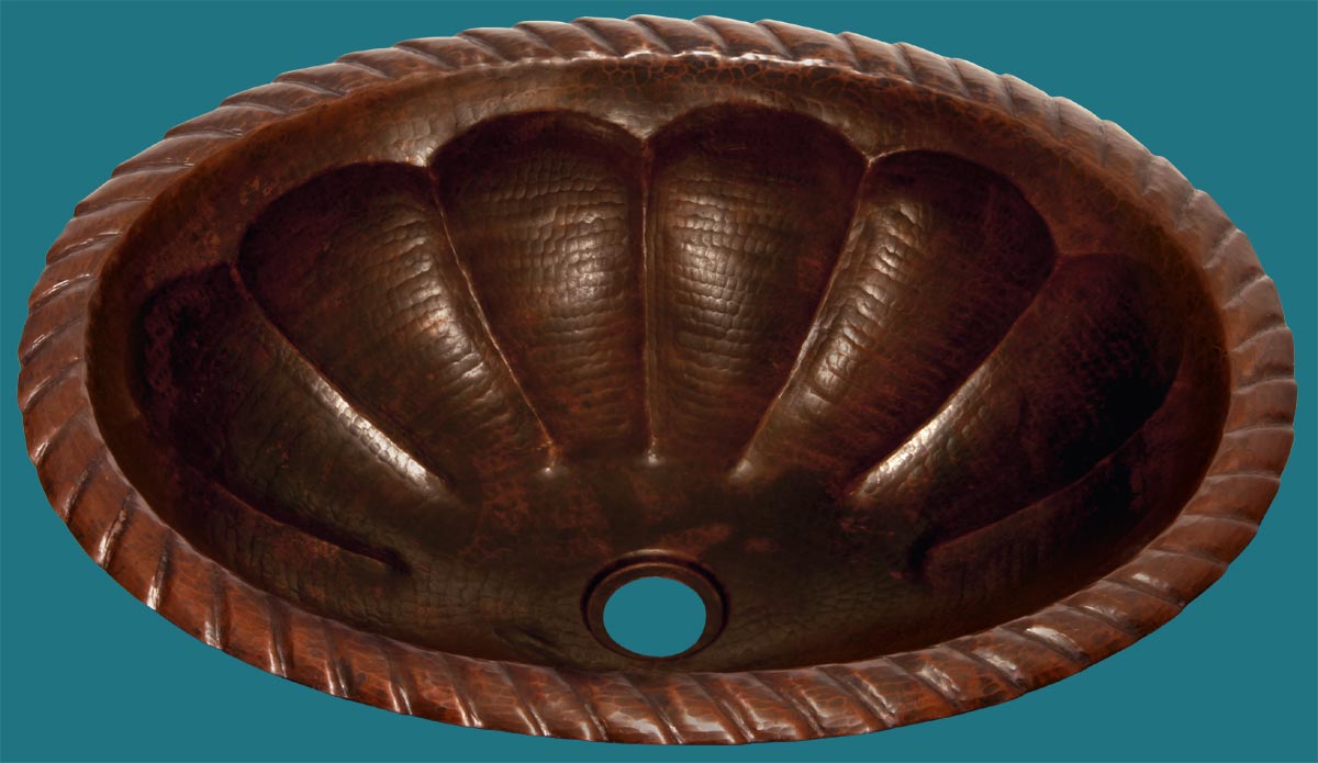 Braid Rim Copper Sink