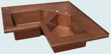 Custom Sinks Copper Special Shape  # 3661