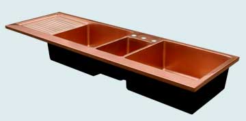 Copper Drainboard Sinks # 3434