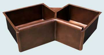 Custom Sinks Copper Special Shape  # 3649