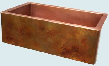 Copper Sinks Old World Patina # 4194
