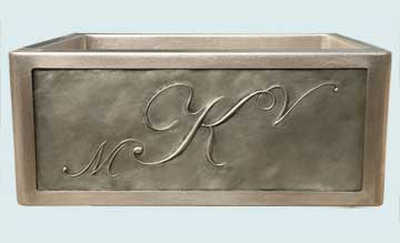 Stainless Steel Repousse Apron Sinks # 2951
