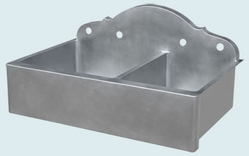 Custom Zinc Backsplash Sinks # 5357