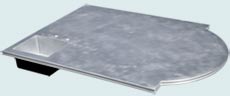  Zinc Countertop # 4857