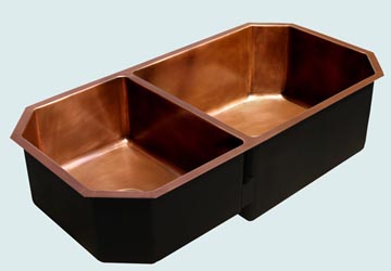 Custom Sinks Copper Special Shape  # 3425