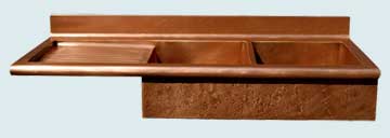 Copper Drainboard Sinks # 3512