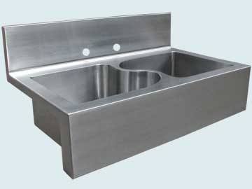 Stainless Steel Backsplash Sinks # 5012
