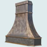 Bronze and Brass Range Hoods Tall French Sweep