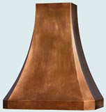Copper Range Hoods Tall French Sweep